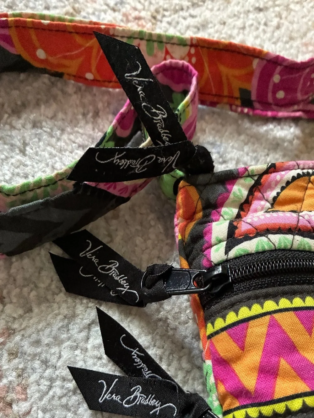Vera Bradley Ziggy Zinnia Hipster Crossbody-Vibrant Summer Floral